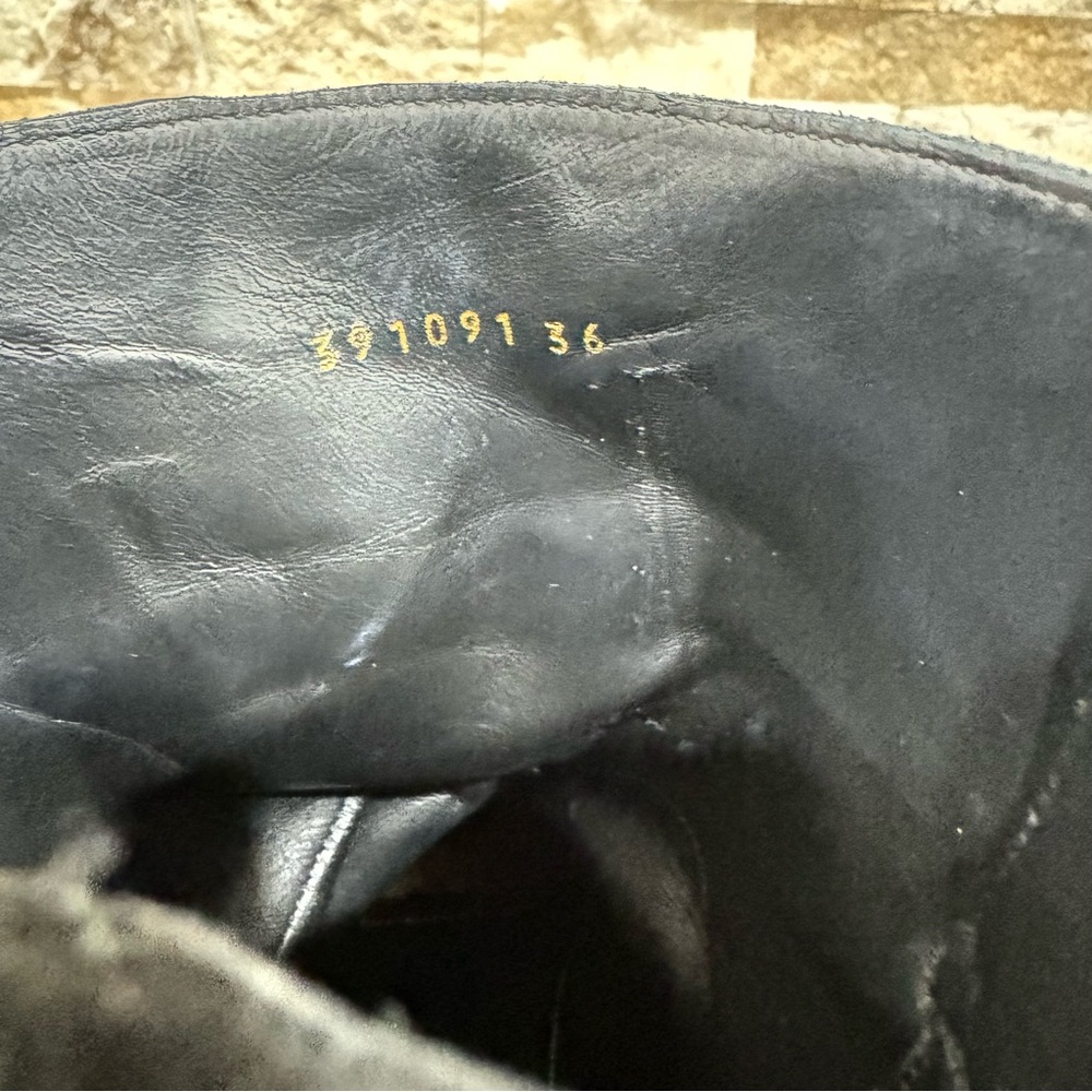 BALENCIAGA Women’s Black Suede Block Heel Ankle Boots EUR Size 36 / US Size 6 - Picture 9 of 11